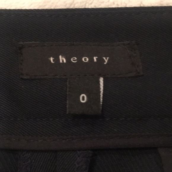 Theory navy blue wool blend short skirt size 0 - Picture 3 of 4